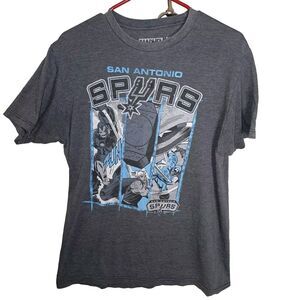 Spurs Marvel Comic Book T-Shirt Women's Size Medium NBA San Antonio Gray